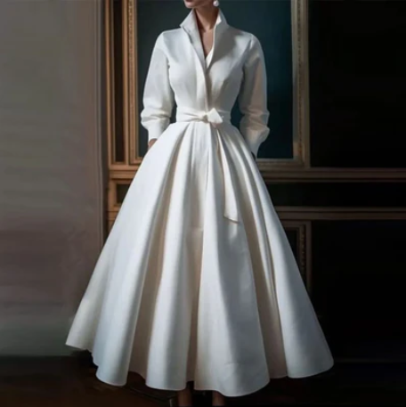 CM | Elegante vestido largo blanco