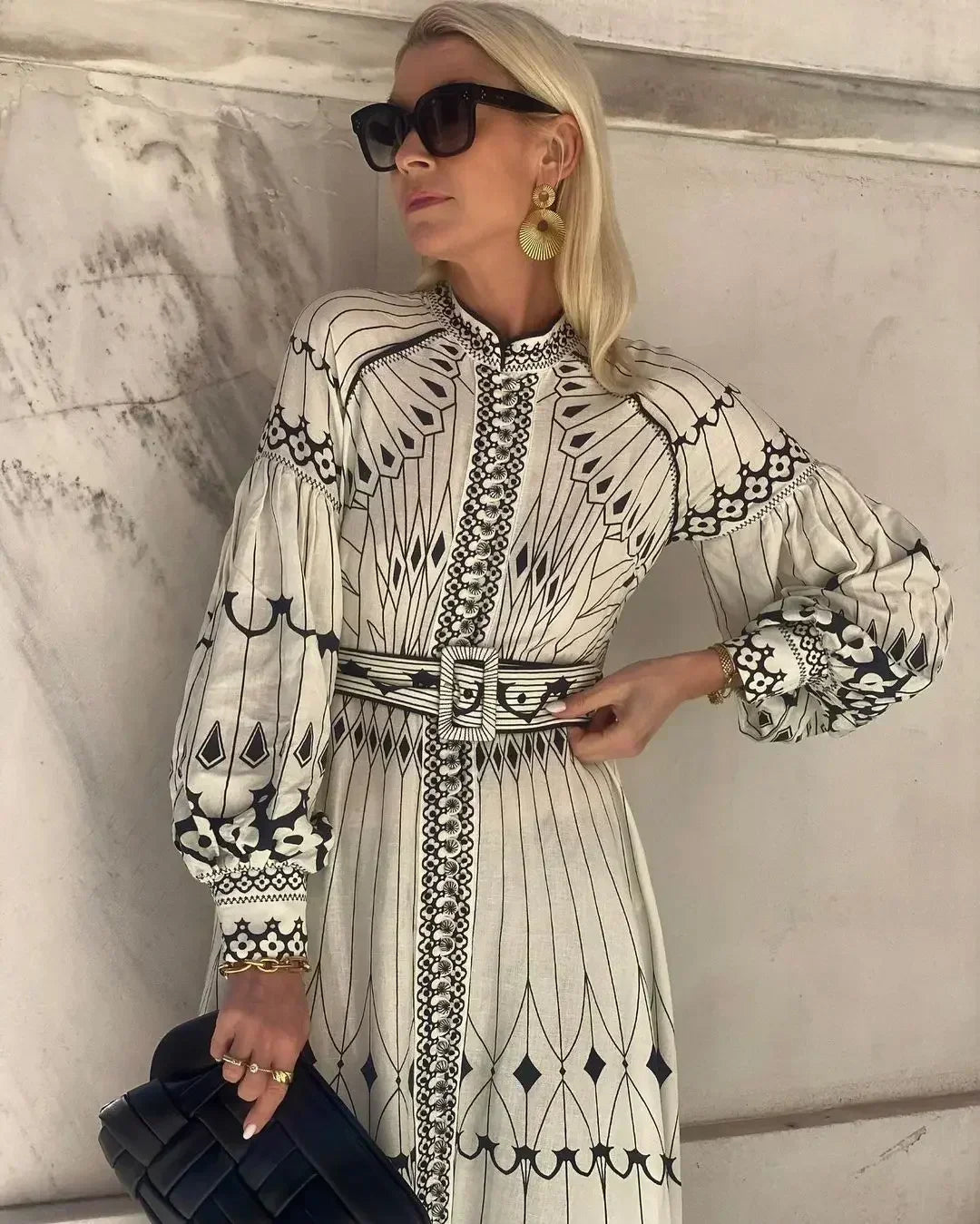CM | Luxe maxi vestido monocromo