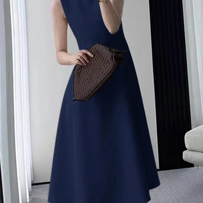 CM | ZANZEA Casual O-Cuello Tanque Vestido Midi Mujeres Elegante Verano Sundress
