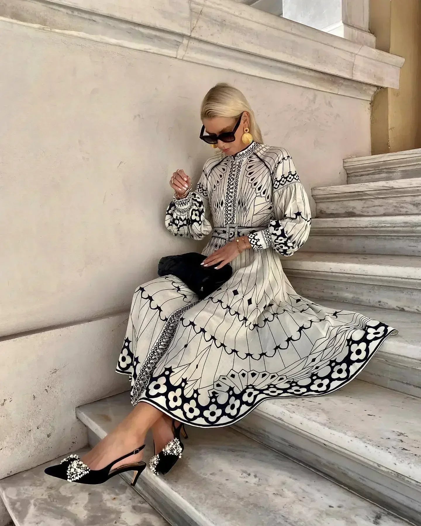 CM | Luxe maxi vestido monocromo