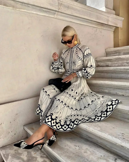 CM | Luxe maxi vestido monocromo