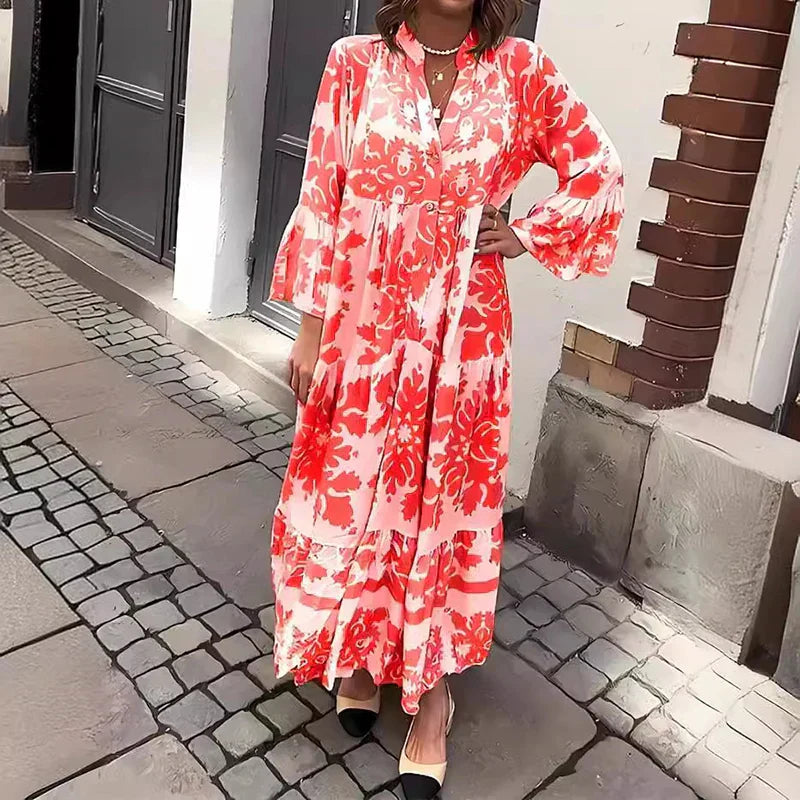 CM | maxi vestido boho estampado a la moda
