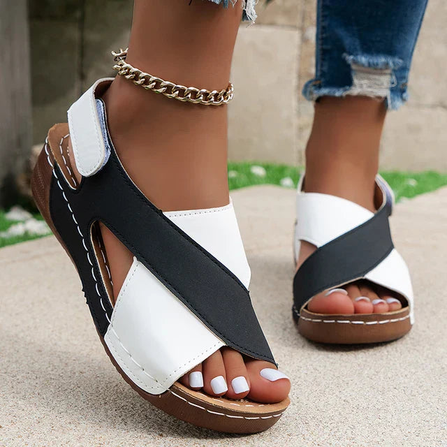 CM | - Sandalias de verano con tacón de cuña