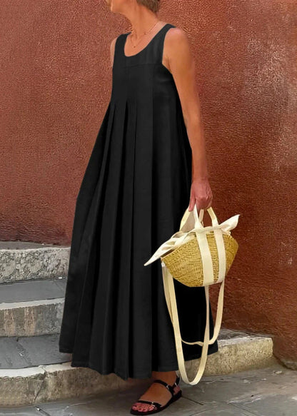 CM | sencillo vestido largo color albaricoque de firme BauMW | rollo con pliegues
