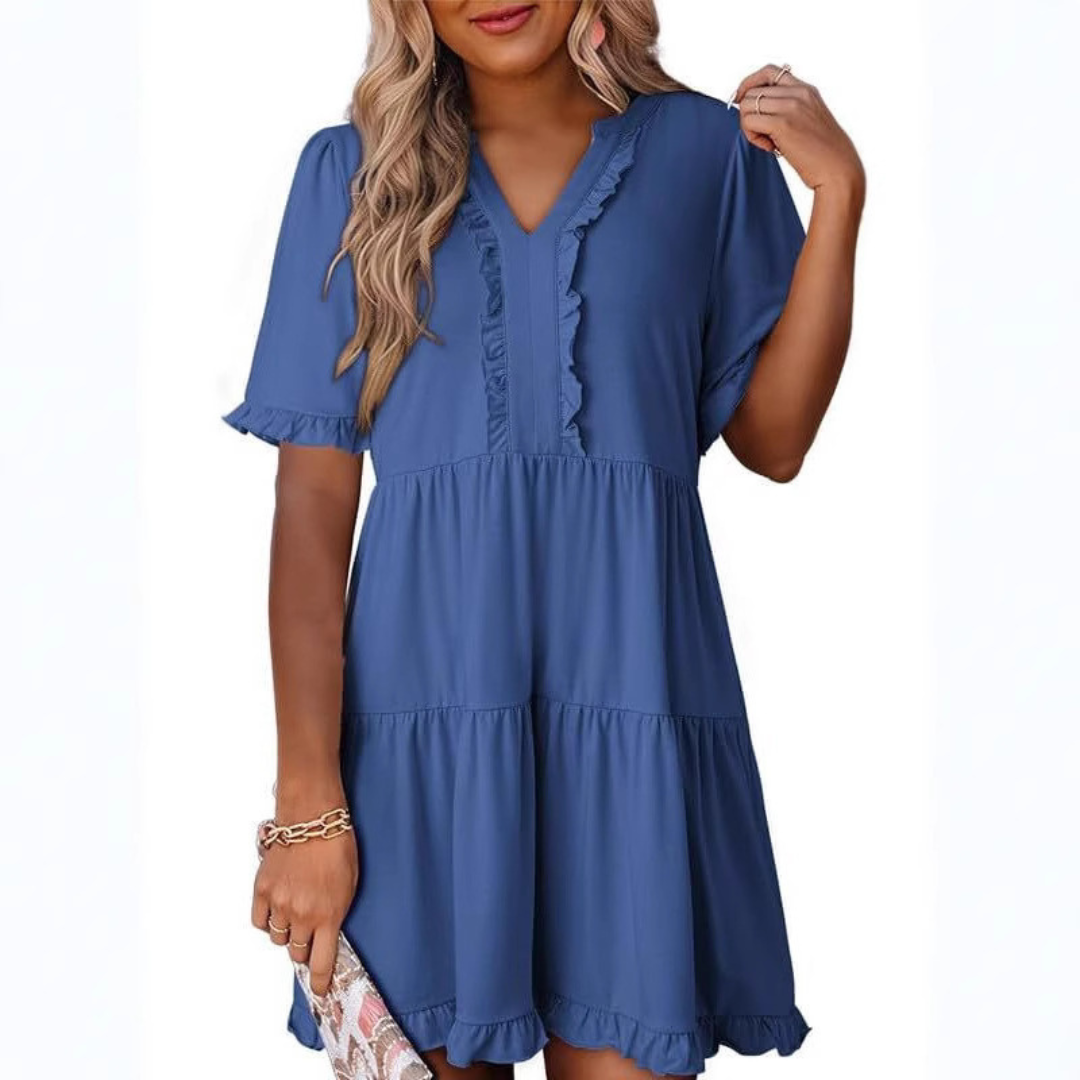 CM | Minivestido casual con cuello en V