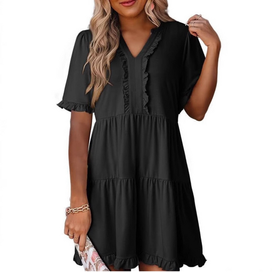 CM | Minivestido casual con cuello en V