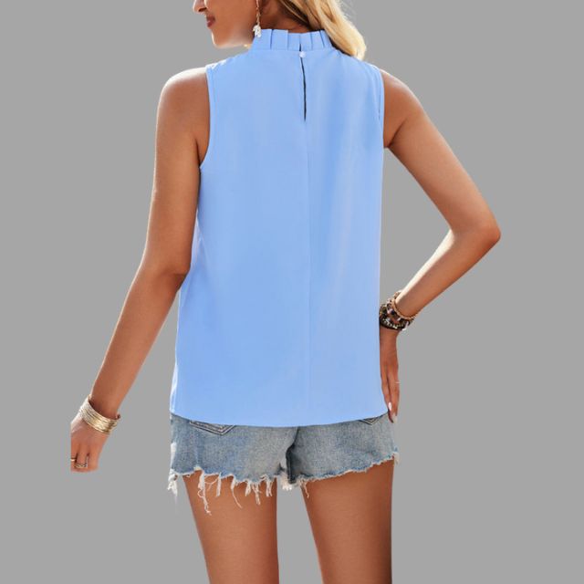CM | Blusa plisada con cuello halterneck