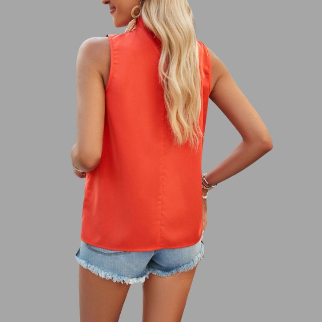 CM | Blusa plisada con cuello halterneck