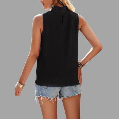 CM | Blusa plisada con cuello halterneck