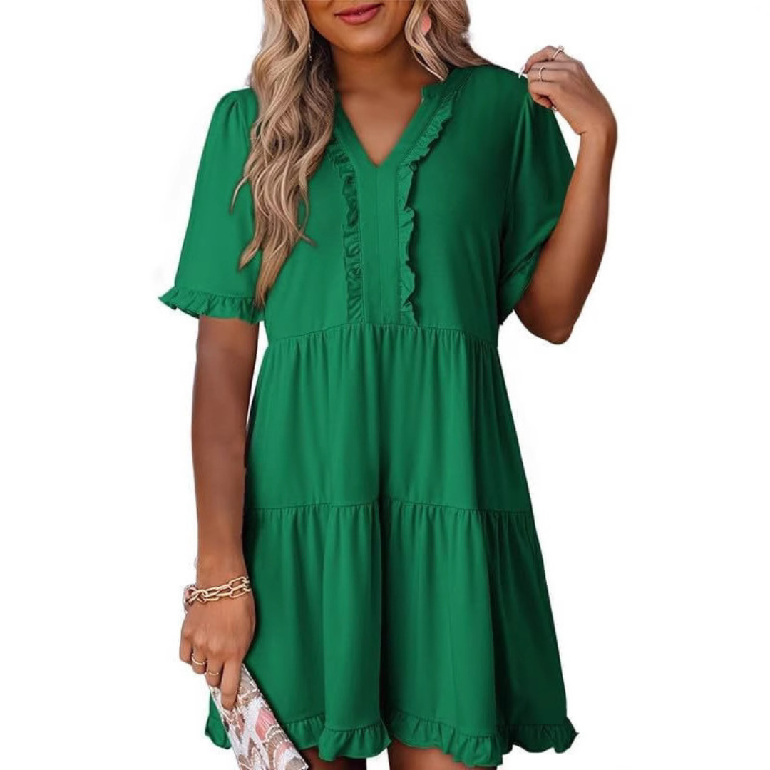 CM | Minivestido casual con cuello en V
