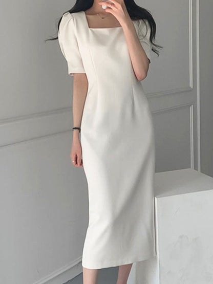 CM | Vestido maxi manga abullonada vintage