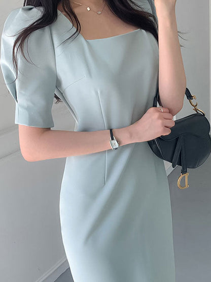 CM | Vestido maxi manga abullonada vintage