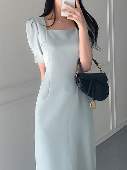 CM | Vestido maxi manga abullonada vintage