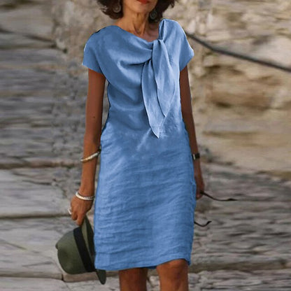 CM | Elegante mini vestido entallado con mangas cortas para mujer