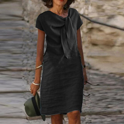 CM | Elegante mini vestido entallado con mangas cortas para mujer