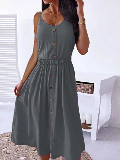 CM | 2024 Vintage Boho Fiesta Elegante Tejido Señoras Noche Vestido Midi