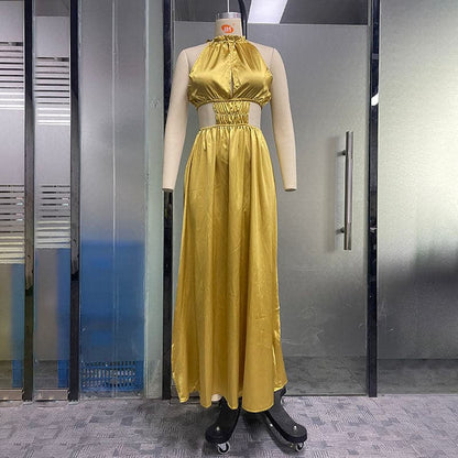 CM | Wefads vestido largo color metalizado