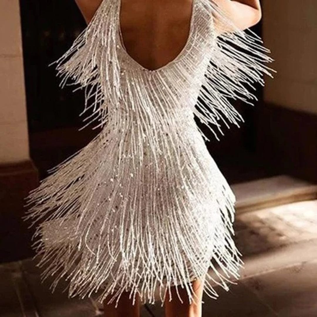 CM | Mini vestido de borlas Ideal para fiestas