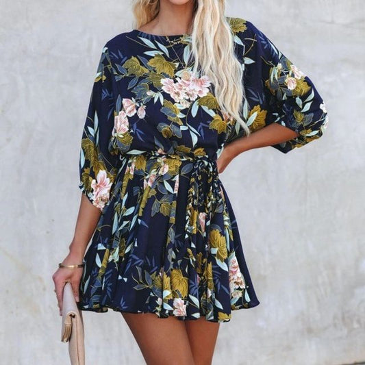 CM | Mini vestido con mangas abullonadas YS10022