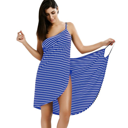 CM | Vestido Midi sin Espalda, Cuello en V y Espaguetis hasta la Rodilla