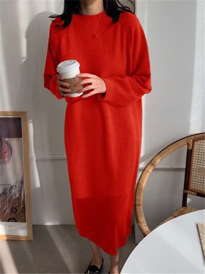 CM | Acogedor vestido midi de punto