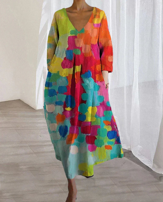 CM | Vestido largo de algodón Artful
