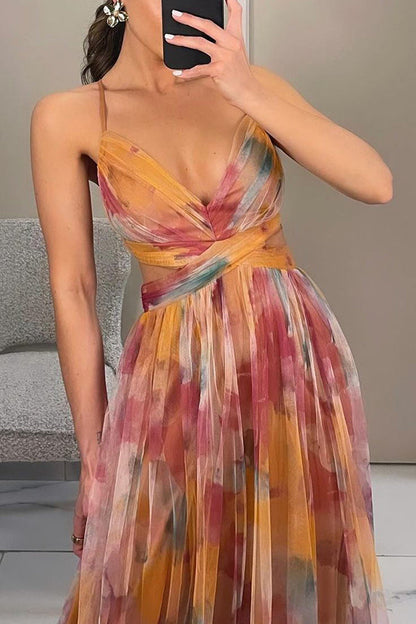 CM | Maxi vestido con encantador estampado floral