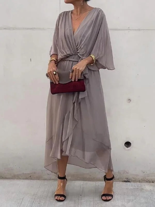 CM | Elegante maxi vestido estampado sin mangas