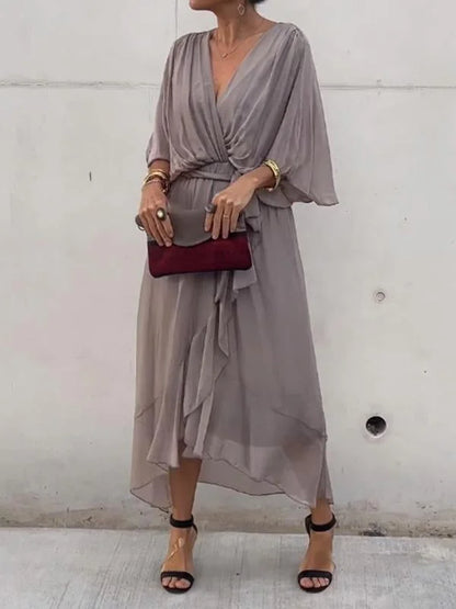 CM | Elegante maxi vestido estampado sin mangas
