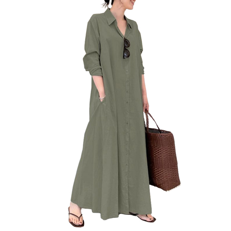 CM | Vestido blusa manga larga simple