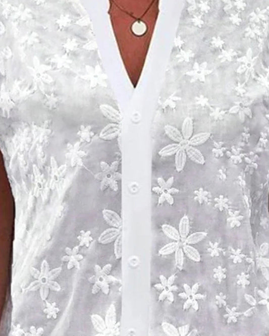 CM | Blusa de manga corta con escote en V
