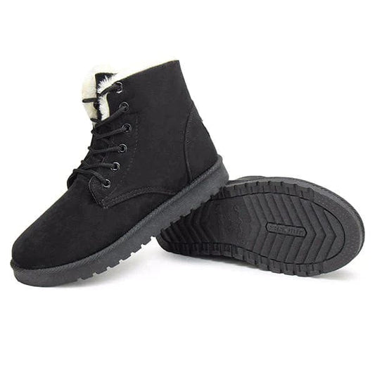 CM | Botines con cordones blanco nieve