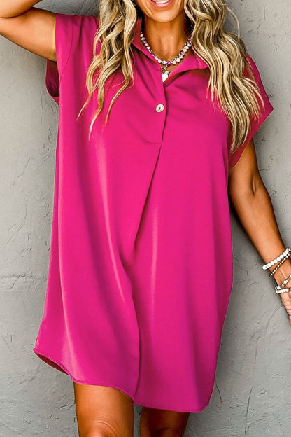CM | Mini vestido camisero abotonado con cuello