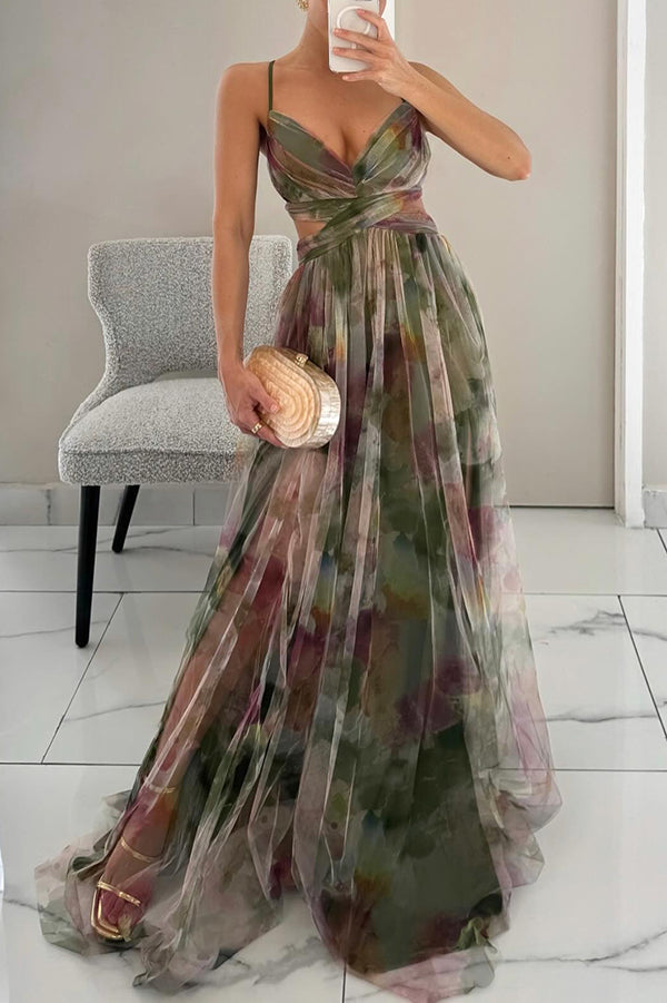 CM | Maxi vestido con encantador estampado floral