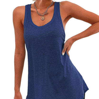 CM | Vestido monocolor sin mangas y escote en U