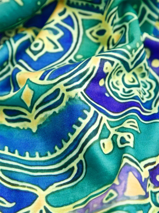 CM | Vestido midi estampado abstracto