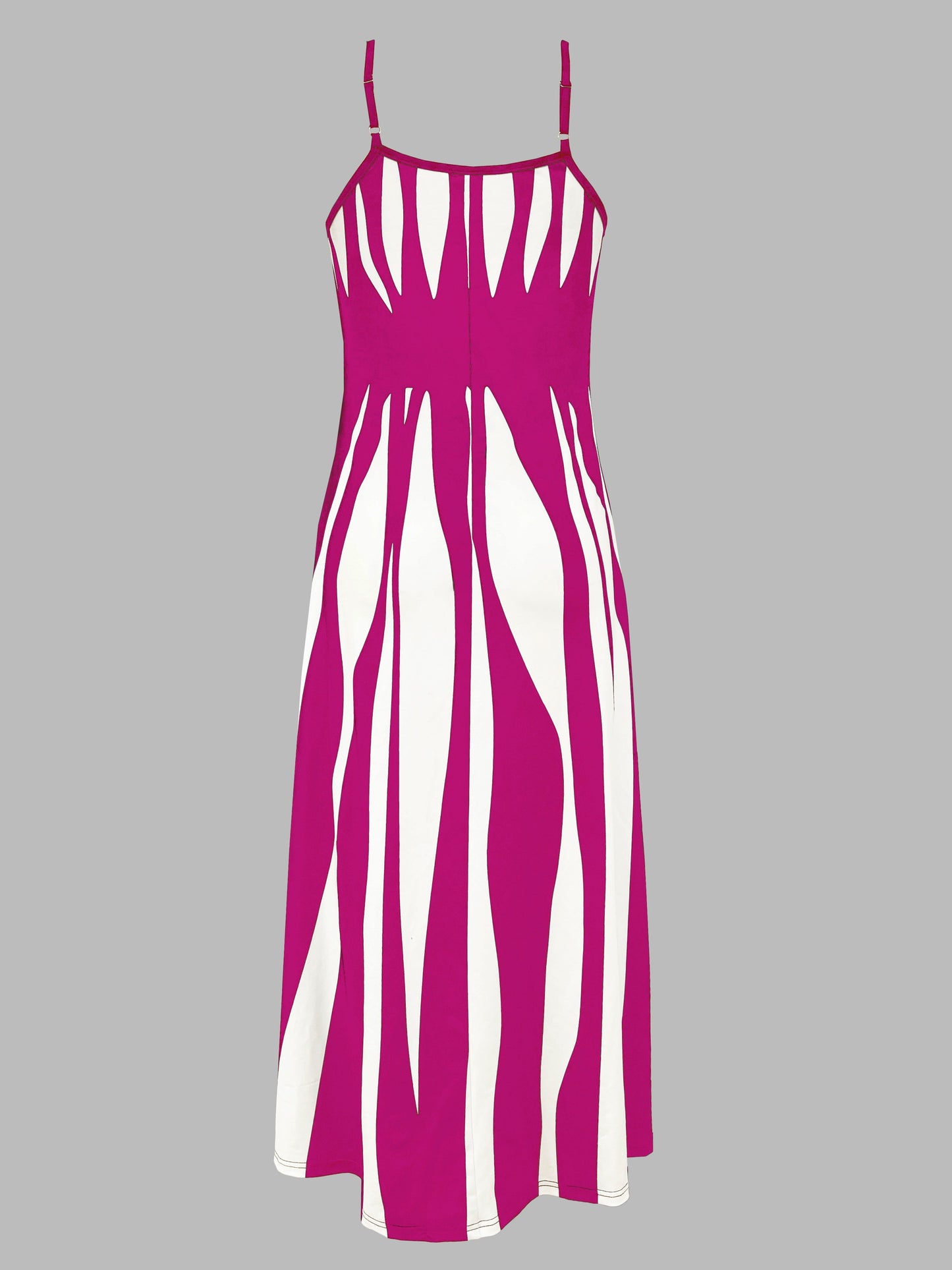 CM | Vestido maxi de mujer - sin mangas - cuello en V - corte relajado - ropa casual ligera