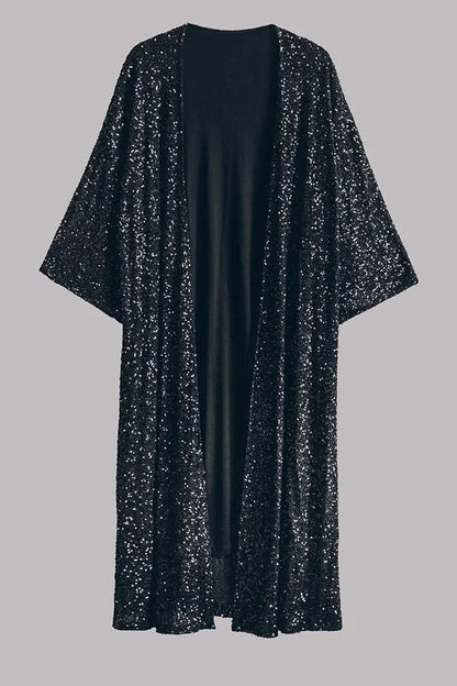 CM | Kimono de lentejuelas con mangas de campana Disco glamour