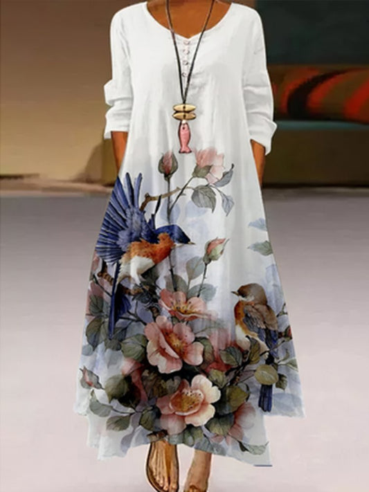 CM | Vestido midi floral de vacaciones