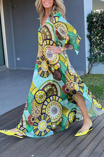 CM | Vestido Largo Círculo Fantasía