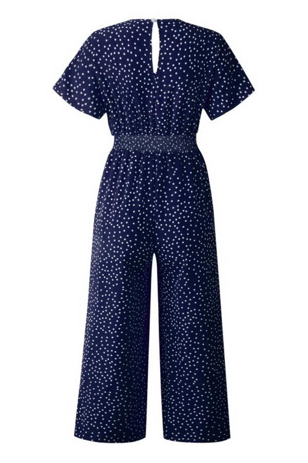 CM | Mono casual estampado con bolsillo y cuello en V
