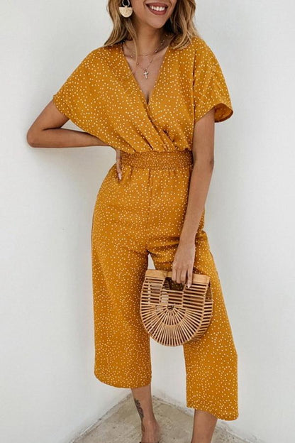 CM | Mono casual estampado con bolsillo y cuello en V