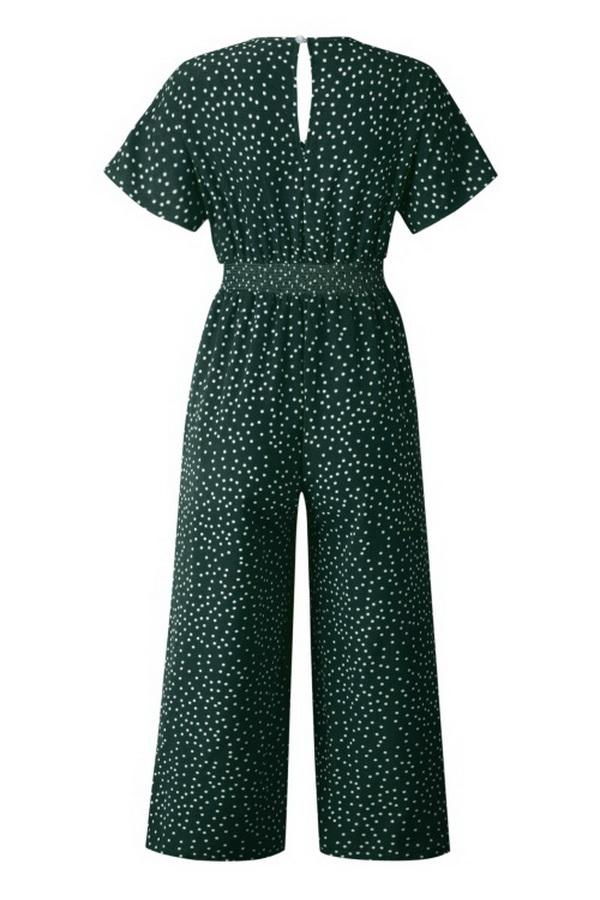 CM | Mono casual estampado con bolsillo y cuello en V