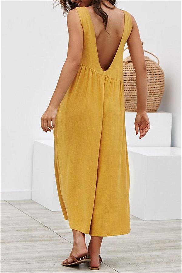 CM | Chaleco Casual Mono Pierna Ancha