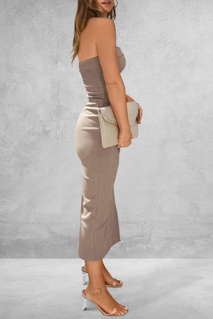 CM | Vestido midi tubo con aberturas