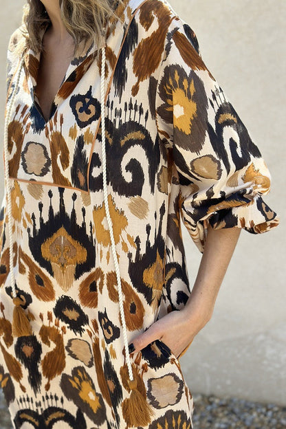 CM | JAYA Maxi vestido con dobladillo suelto y abertura