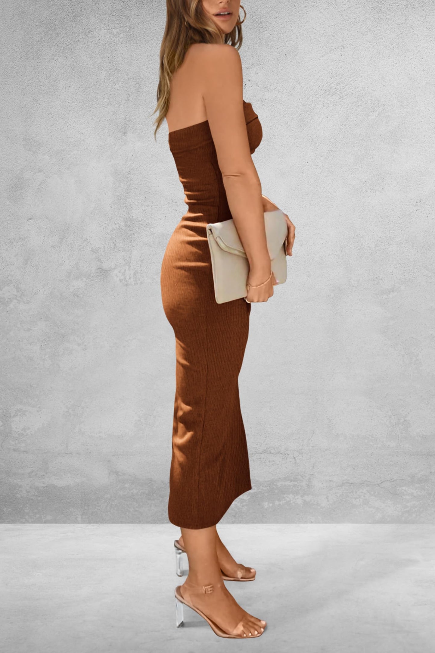 CM | Vestido midi tubo con aberturas