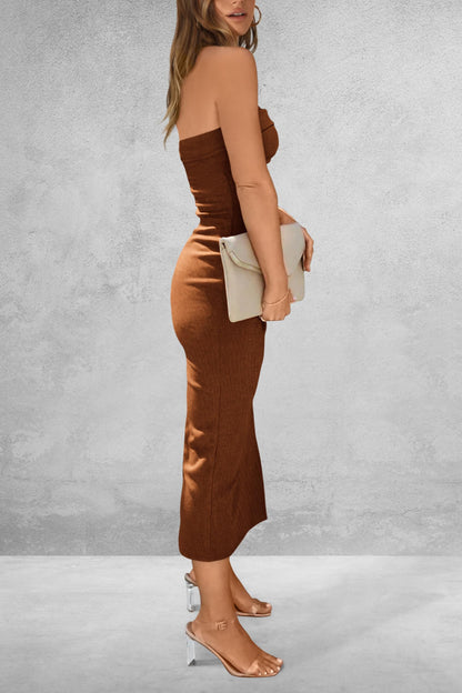CM | Vestido midi tubo con aberturas