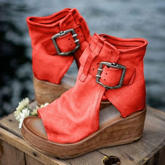 CM | Sandalias de cuña boho