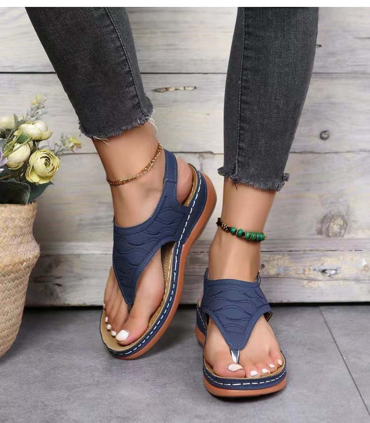 CM | Romanza Elegantes sandalias con tacón de cuña para el look playero de verano